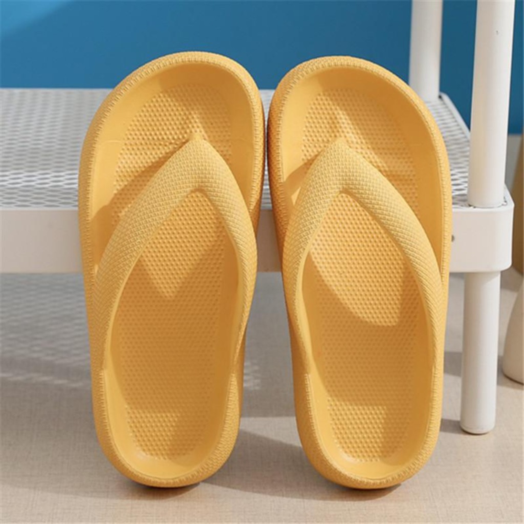 High-quality, waterproof EVA materials, 4cm sole with superior elasticity, a no-slip design, and a soothing massage air cushion for ultimate foot support and relaxation.