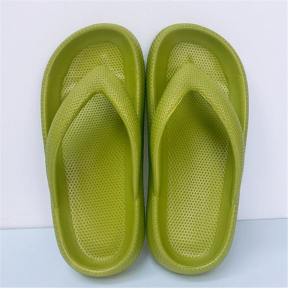 High-quality, waterproof EVA materials, flip flops feature a 4cm sole with superior elasticity, a no-slip design, and a soothing massage air cushion for ultimate foot support and relaxation.